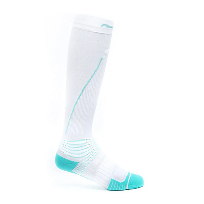 White-Light Blue Мужские уличные Спортивные Компрессионные носки для бега 20-30 мм рт. Ст., гольфы для ног, гольфы для женщин - Цвет: White-Light Blue