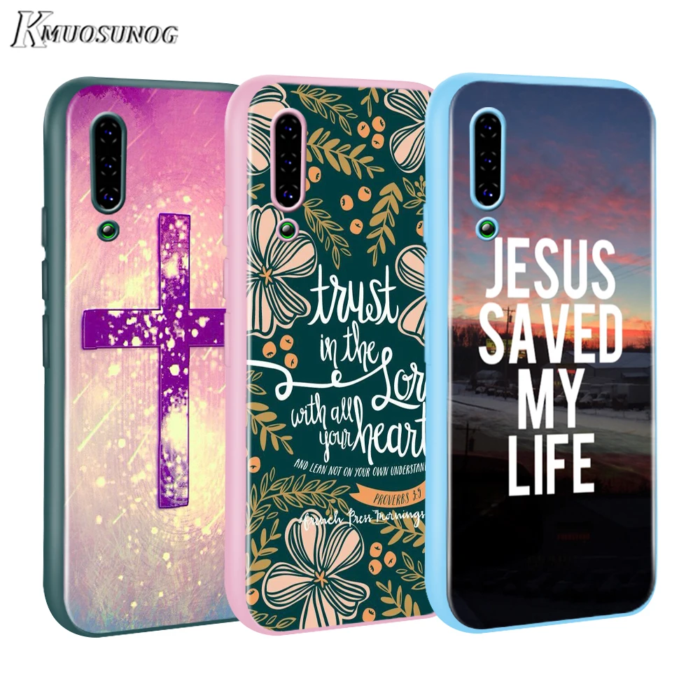 

Christian Jesus Bible Verse Baseus Candy Color Cover for Xiaomi Mi NOTE 10 9 8 Pro 9T SE A1 A2 A3 CC9 SE Lite F1 Phone Case