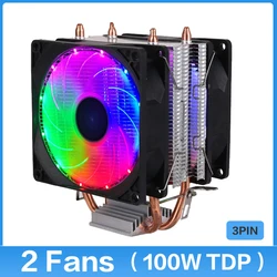 Heat Pipes CPU Cooler PWM 4 Pin PC Quiet 90mm Intel i5 LGA 2011 775 1200 1150 1151 1155 1156 AMD AM3 AM4 CPU Cooling Fan 3 pin