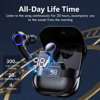 

Ture Wireless Bluetooth 5.0 Earphones HIFI 9D Stereo Wireless Head phones With Microphone Sport Waterproof Earbuds Headset