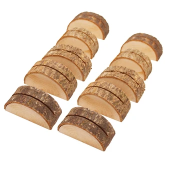 

50Pcs Wooden Table Number Holders Wooden Place Card Holder Wooden Wedding Card Holder for Home Birthday Party Decoration