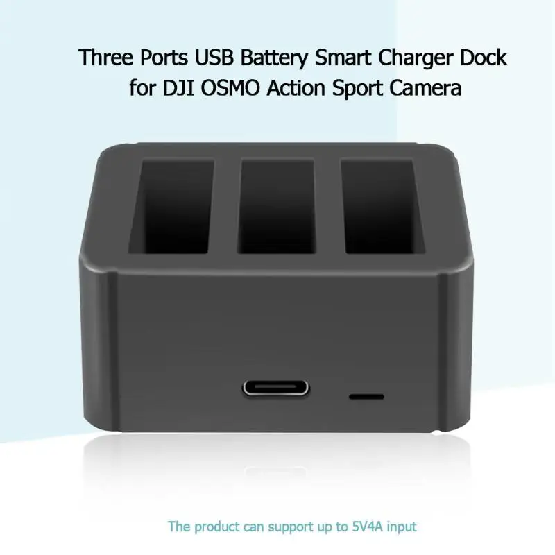 3 батареи порт DC 4,35 V 3A Смарт usb зарядка Центральная станция для DJI OSMO действие повышение эффективности зарядки 55x47x25 мм