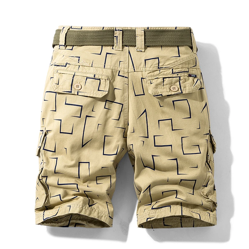 Shorts cargo masculino de algodão, bermudas táticas