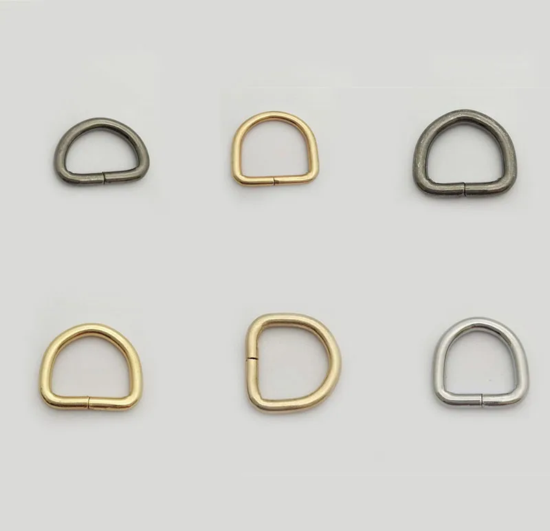 100pcs 24mm Metal D Shape Ring Buckle for Shoulder Bag Handbag Purse