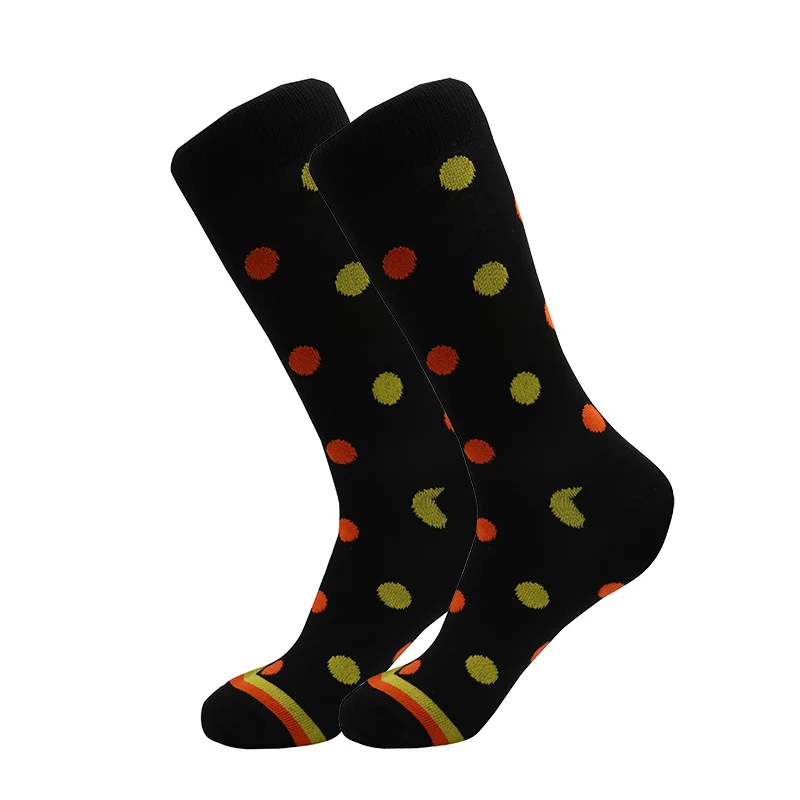 Бамбуковые волокна повседневные мужские носки Длинные носки новые осенние и зимние клетчатые разноцветные ретро хлопковые носки