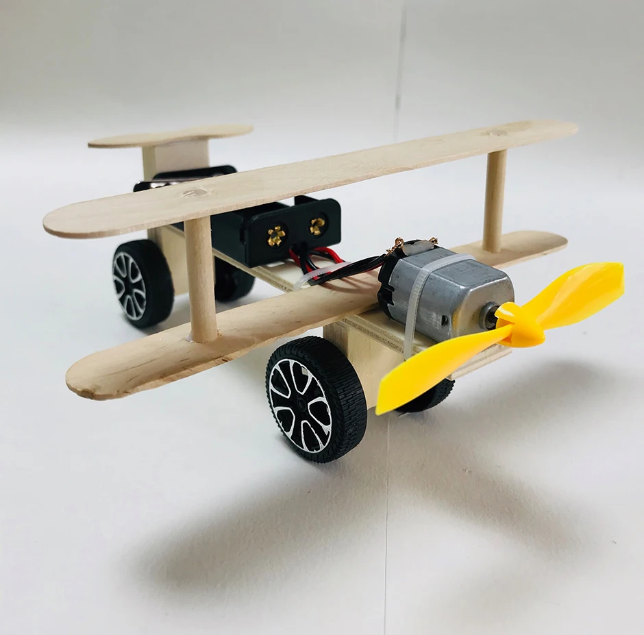 DIY aircraft plane Model Windmill Toy STEM Invention Education Electric Child Circuit School Craft Experiment Technology