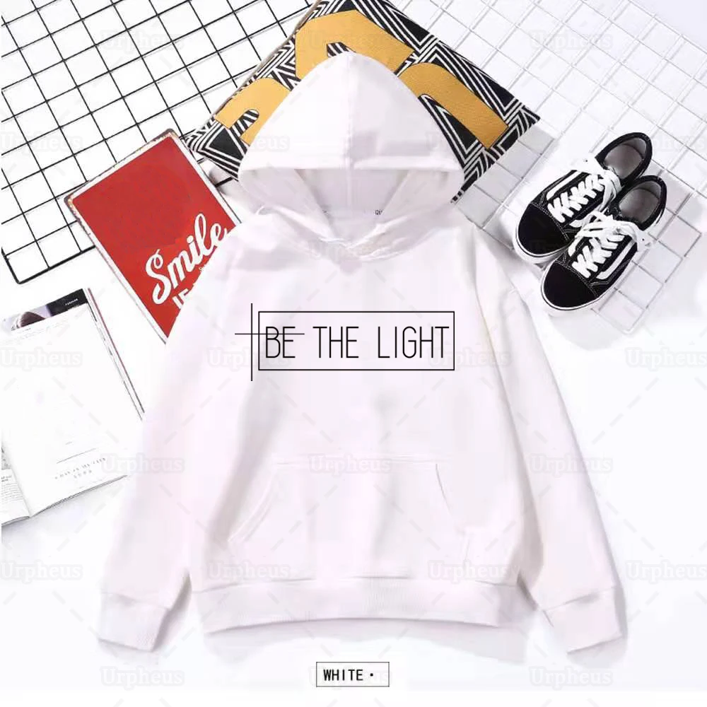 

Christian Be The Light Hoodie Sweatershirt Faith Light Graphic Pullover Hoodies