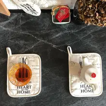 2 шт./компл. Винтаж хлопок холст двойного назначения Термальность изоляционная прокладка кухонные перчатки для готовки перчатки для микроволновой печи накладки