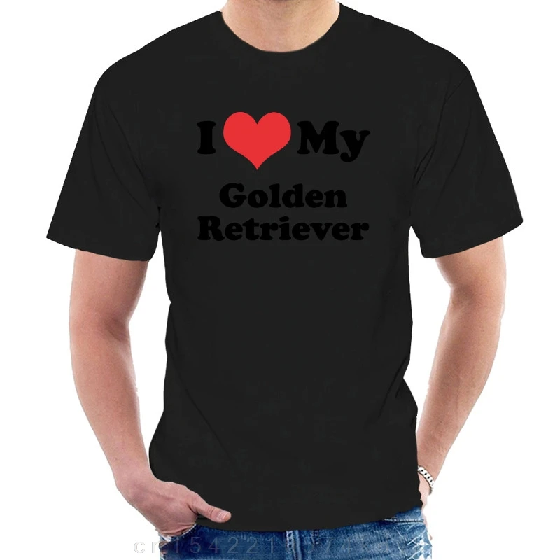 

Мужская футболка с принтом «I Love My Golden retrievermen»