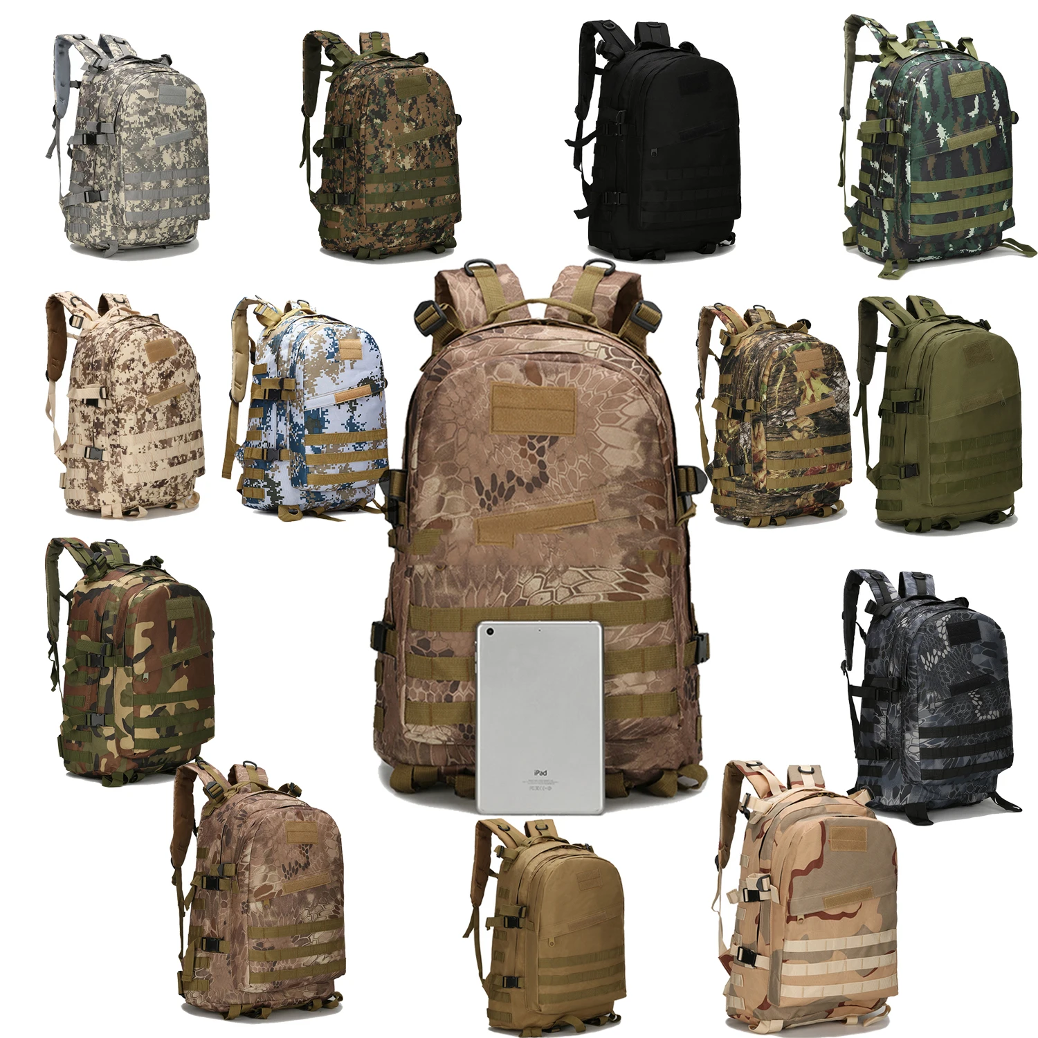 Большой емкости Военный Тактический штурмовой рюкзак армейский Молл Водонепроницаемый маленький рюкзак для наружного туризма кемпинга охоты