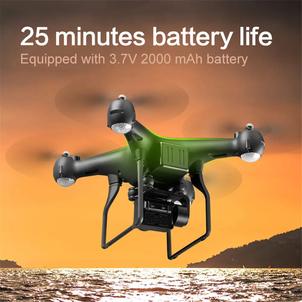 Длинный срок службы батареи 4 K/480 P/1080 p hd камера S32T WiFi Квадрокоптер самолет светодиодный фонарь аэрофотосъемка пульт дистанционного управления игрушка Дрон