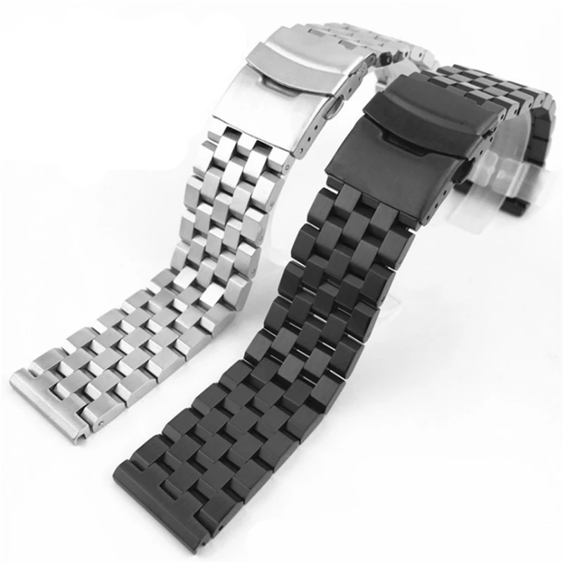 

Stainless Steel Watchband Metal Strap 18mm 20mm 22mm 24mm 26mm Watch Band Bracelet Black Silver Gear Sport S2 S3 Watch Straps