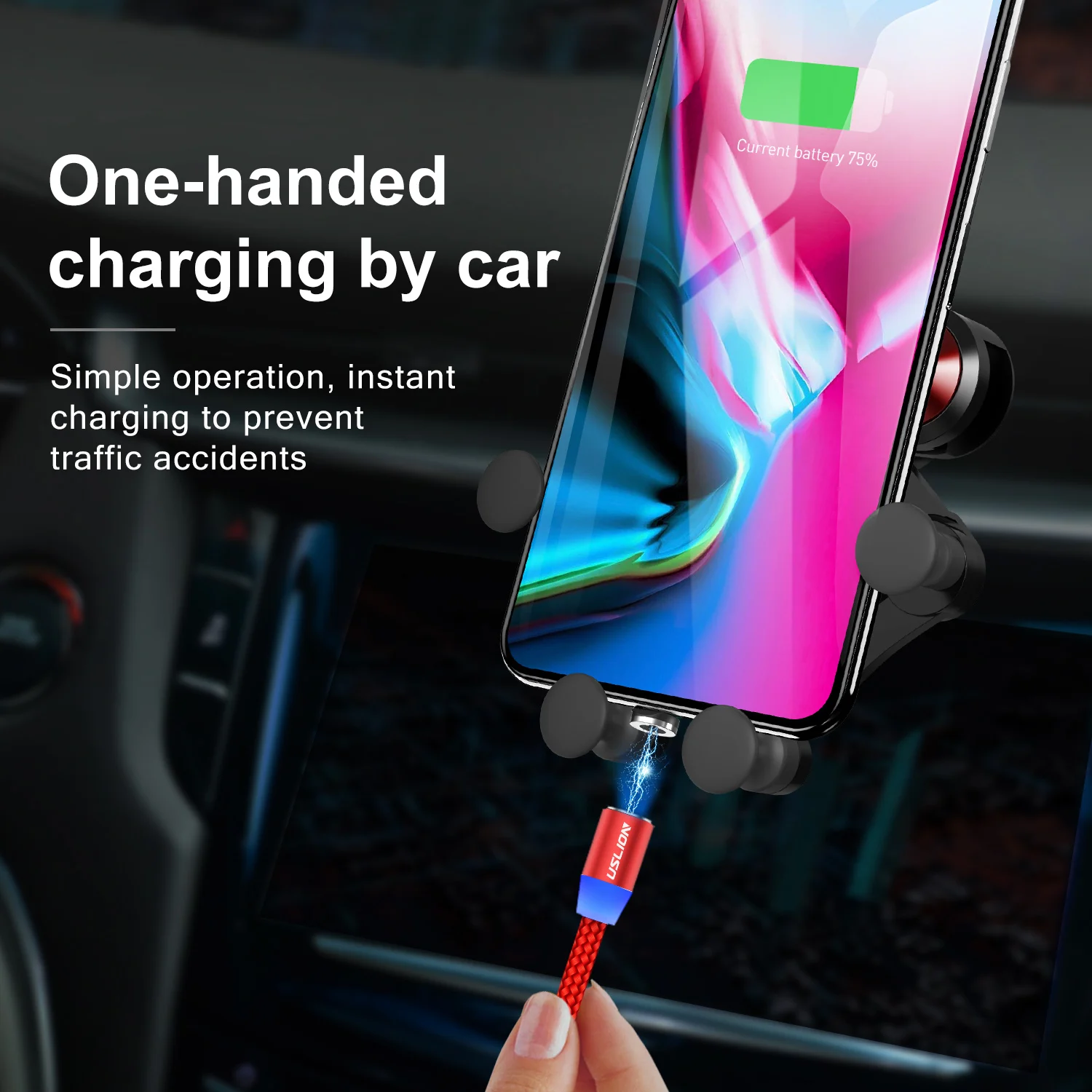USLION 3A кабель для быстрой зарядки Магнитный USB кабель для iPhone 11 Micro USB кабель для быстрой зарядки Магнитный кабель для передачи данных типа C для Xiaomi
