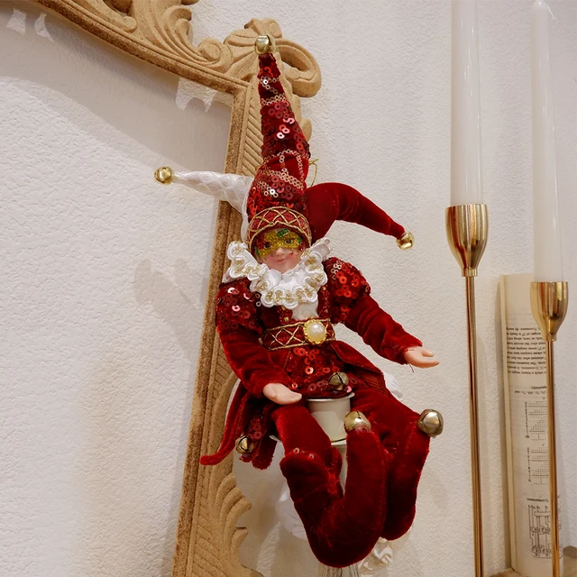Karácsonyi Dekoráció Kézzel Készített Újévi Függő Ülő Elf Játék Plüss Karácsonyfa Dísz Ajándékok