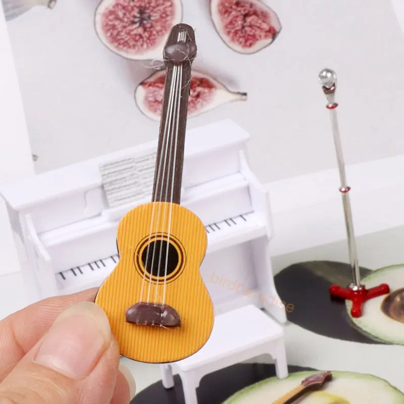 1Set/5Pcs Dollhouse Accessories Miniature  Musical Instrument Drum Saxophone Trumpet Furniture For Barbie House 1/12 Doll House 5