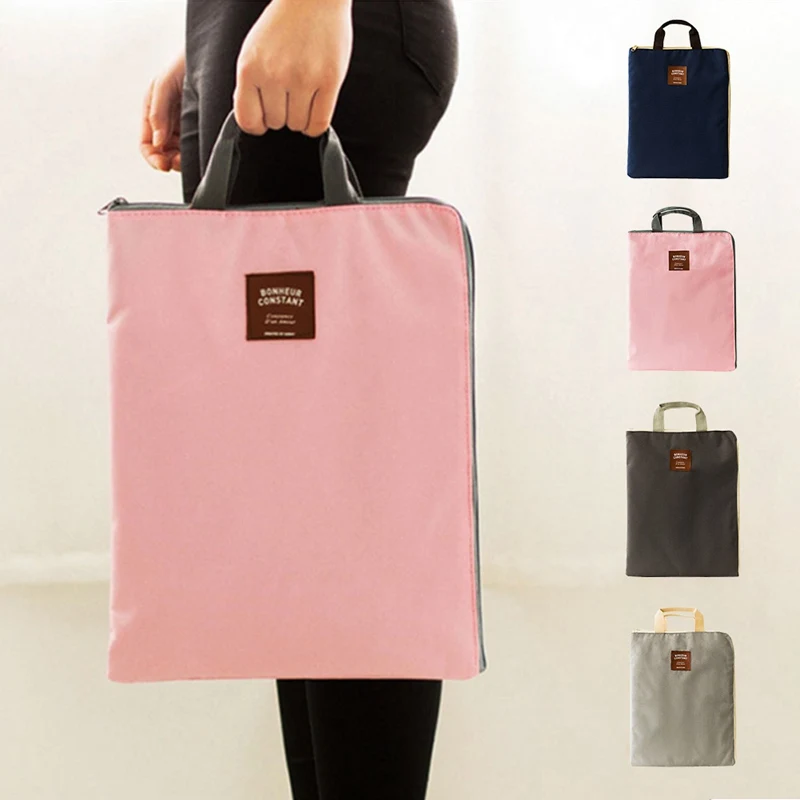 Multifunctional File Folder Document Bag Business Briefcase Paper Storage Organizer Bag Stationery School Office Supplies