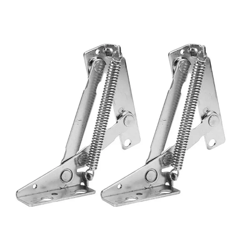  2pcs 80 Degree Sprung Hinges Cabinet Door Lift Up Stay Flap Top Support for Cabinet Door Sofa Hardw