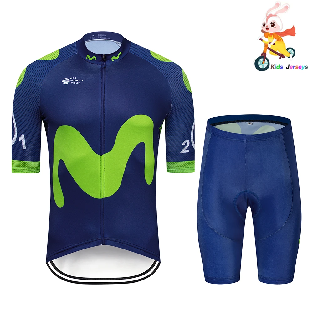 Movistar Pro Team, короткий рукав, Велоспорт, Джерси, набор, Ropa Ciclismo, велосипедный костюм, MTB, велосипед, Джерси, форма, дети, Cyc одежда