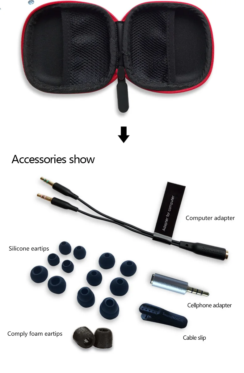 Soundmagic e50c em fones de ouvido com