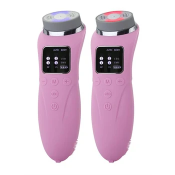 

Pink Portable RF Ultrasonic Facial Cleaner Anti Wrinkle Lifting V Face Beauty Skin Machine Tight Facial Skin