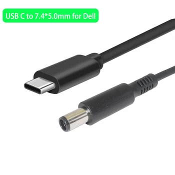 

USB Type C to 7.4x5.0mm Male Plug Converter Dc Power Adapter for Dell Latitude D630 D800 D810 D820 D830 Laptop Charging Cable