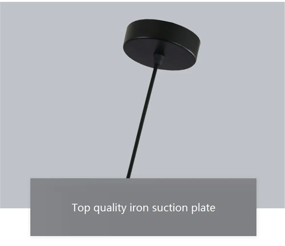 Retro Industrial LED Pendant Lamp Loft Decor Edison Vintage Single Head Hanging Light Dining Room Black Iron Home Lighting (17)
