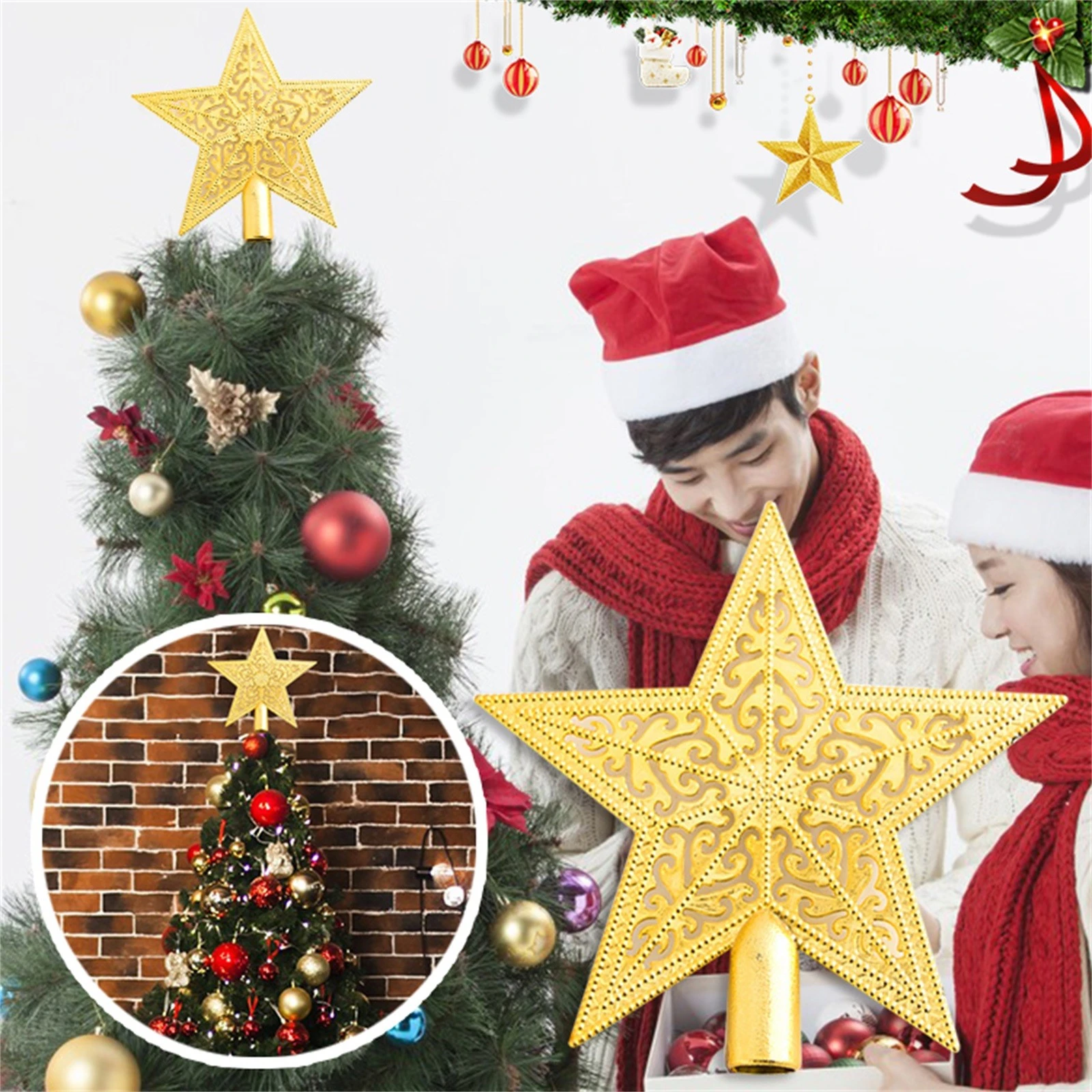 Bethleham Christmas 2022 5.9 Inch Christmas Tree Topper Gold Star Decoration Christmas Sparkle  Filled Metal Bethlehem Star Ornament Xmas Gift 2022|Pendant & Drop  Ornaments| - Aliexpress