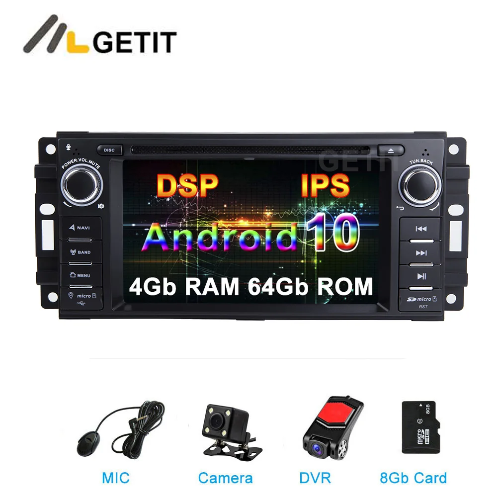 Автомобильный мультимедийный плеер Raido Android 10 0 GPS стерео для JEEP Wrangler компас