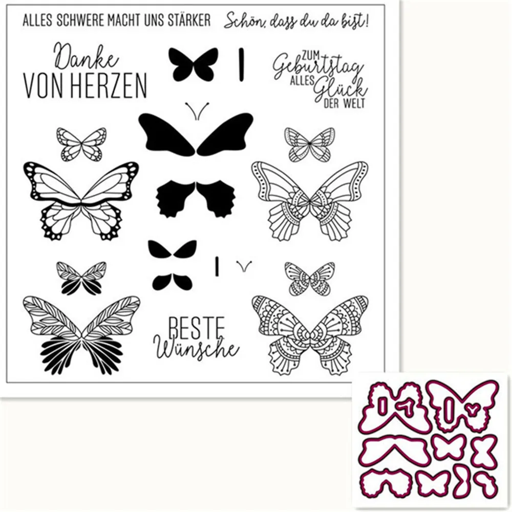 

German Metal Cutting Dies and Stamps Stencil Butterfly Scrapbooking Template Photo Album Card Paper Embossing Craft DIY Die 2020