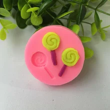 3 lollipop combinations round silicone lollipop mold chocolate DIY cake decoration form baking baking tools cake mold 1PC