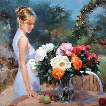 

5D Diamond embroidery people diamond cross stitch square diamond painting diy diamond painting girl Ancient Woman flowers mosaic