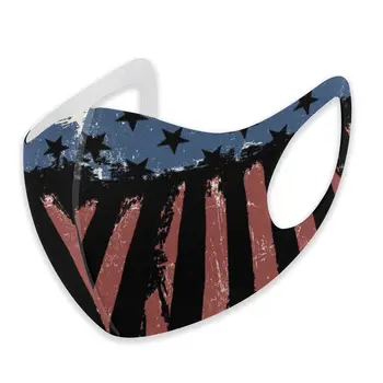 

American Flag print The stylish windproof and dustproof mask can clean the dustproof external shielding cloth.