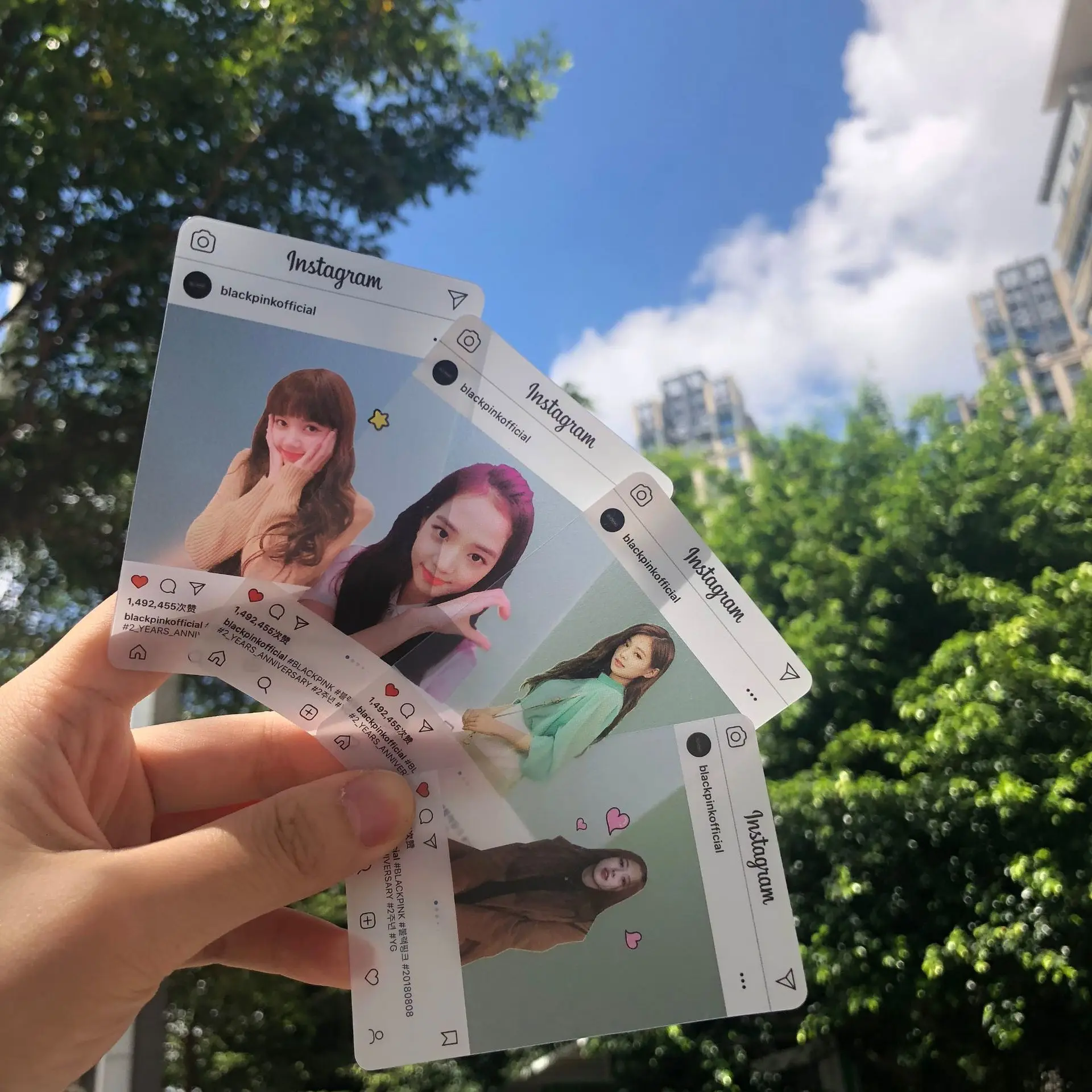 8 шт./компл. Kpop Blackpink Фотокарта альбом ins прозрачный девочек DIY Бумага карта с фотографией для вентиляторы коллекция Дженни Лиза blackpink