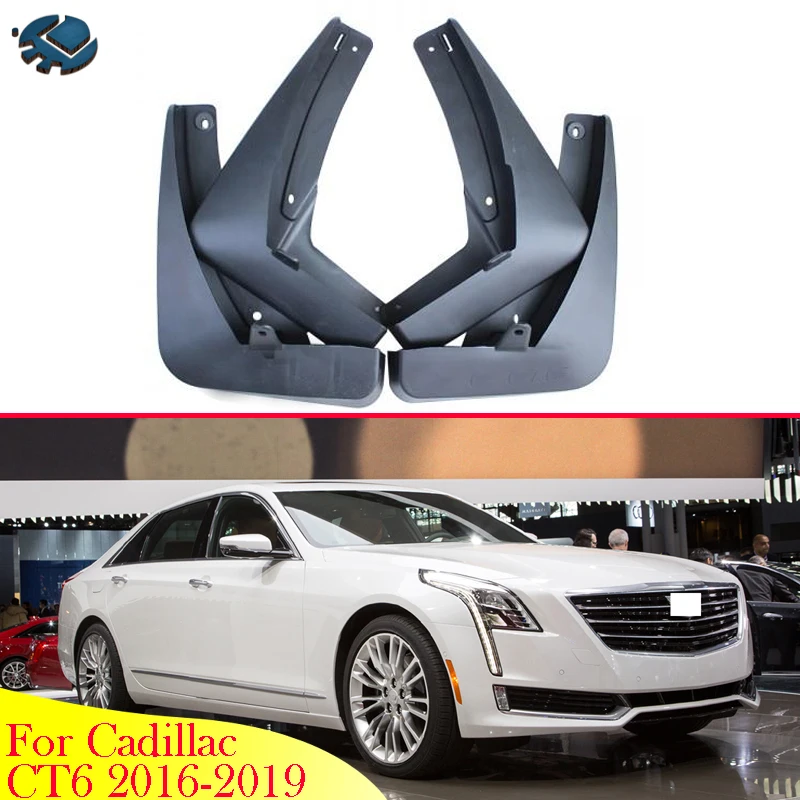 

For Cadillac CT6 2016-2019 Car Accessories Mud Flaps Splash Guards Fender Mudguard Kit Mud Flap Splash Guards Mudguard 4PCS