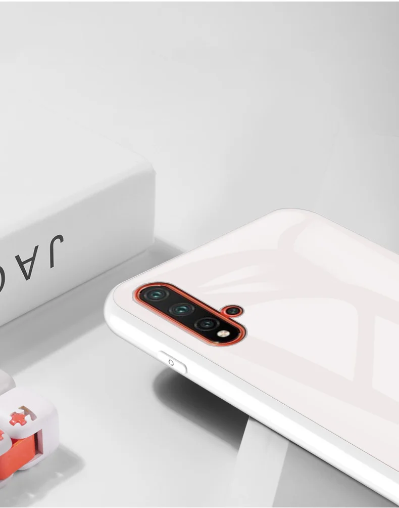 Macaron стеклянный чехол для huawei Honor 20, Модный милый Противоударный задняя крышка для huawei Nova 5 T, задняя крышка для телефона 6,26 дюйма