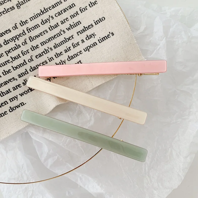 1 шт. Новый однотонный акриловый зажим Аллигатор заколка для волос головной убор