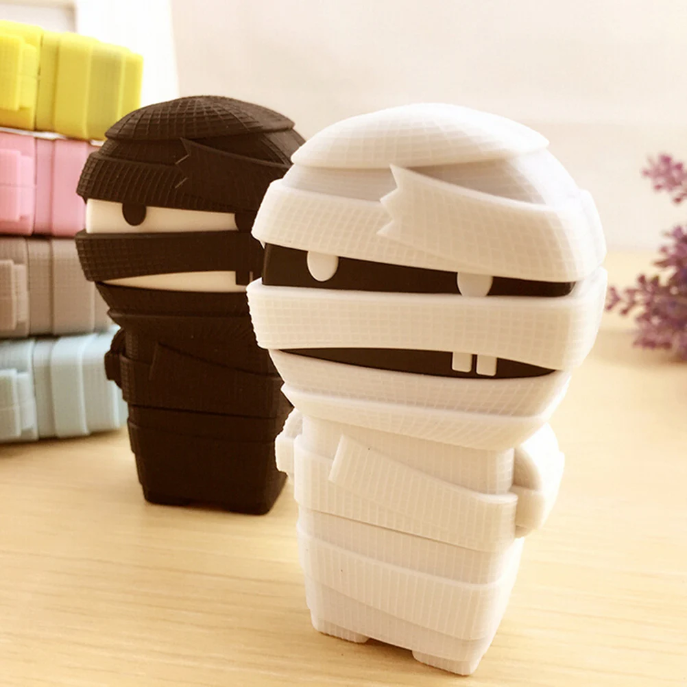 Office School Korean Stationery Supply Student Prize escolar Mummy shape correction tape PVC Packed white decorative tape