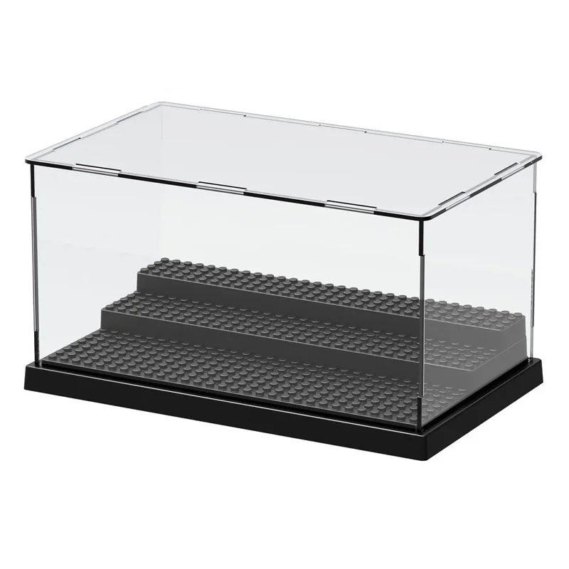 

3steps Acrylic Dustproof Box/case Building Block Collection Display/showcase Box Legoinglys Figures Bricks For Kids Toy Gifts