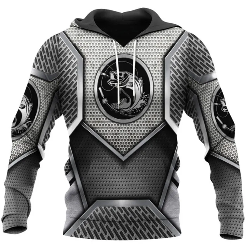 

Fashion bass fishing art printed men's / women's street hip hop Hoodie / leisure Harajuku 3D printed zipper Hoodie / Sweatshirt