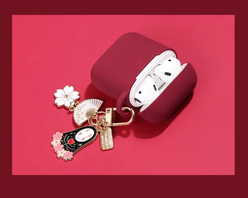 Чехол для Apple AirPods силиконовый мультяшный наушник Чехлы для Airpods 1 2 аксессуары защитный чехол Единорог брелок подарки