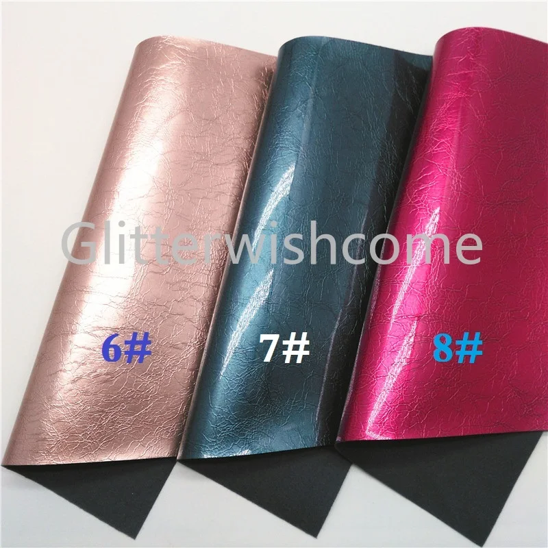 Glitterwishcome 21X29 см A4 размер винил для бантов металлик искусственная ткань, синтетическая искусственная кожа листы для бантов, GM607A