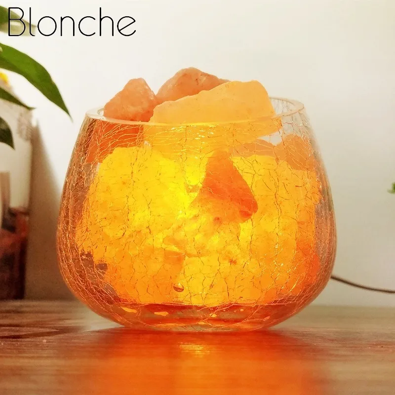 Креативный Настольный светильник Blonche светодиодная соляная лампа гималайский