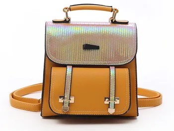 

Women's new bag wild fashion sequin women's backpack college style solid color pouch