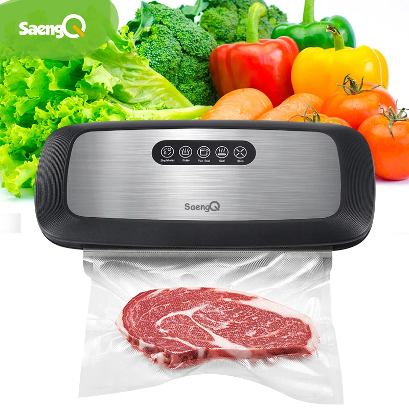 SaengQ mejor sellador de vacío máquina de embalaje hogar empacador de vacío de alimentos, incluidos 10 Uds gratuito de cocina automática comida sellador