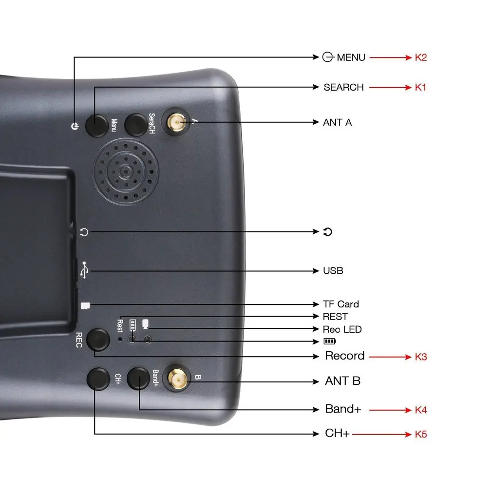 LS-008D 5,8G FPV Googles VR очки высокого качества 40CH с батареей 2000mA DVR разнообразие для радиоуправляемой модели 92% прозрачный объектив Дрон