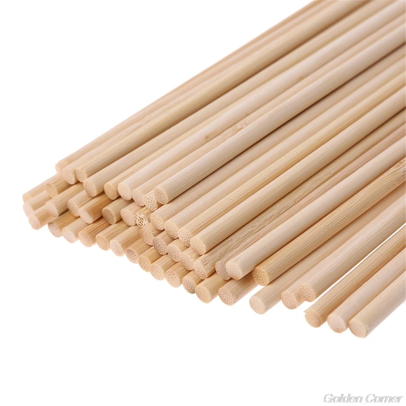 50Pcs Wooden Plants Grow Support Bamboo Sticks Garden Flower Support Cane DIY Building Model Materials D02 20