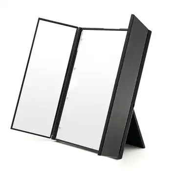 

1 Pcs Foldable Mirror Tri-sided Lighted Beauty Vanity Mirror With LED Makeup Stand Portable Cosmetic Accessories Supplies