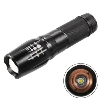 

LED Flashlight 18650 Zoomable Flashlight 5 Modes Super Bright Outdoor Light Military Torch Flashlight 5 Modes T6 Flashlight