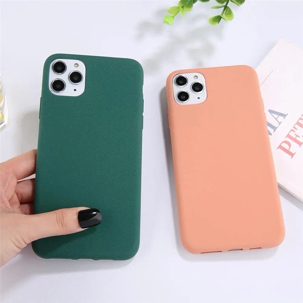 Lovebay силиконовый чехол для телефона для iPhone 11 Pro X XR XS Max 7 8 6 6s Plus карамельный цвет однотонный матовый чехол Мягкая задняя крышка из ТПУ