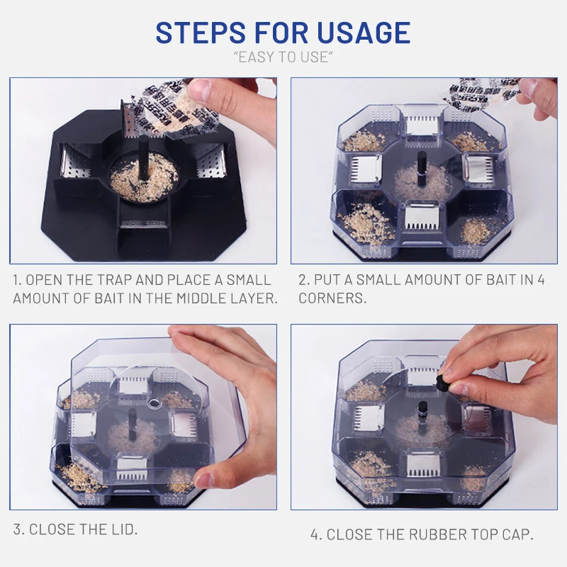 Cockroach trap Killer Physical, non-toxic Cockroach catcher Box Pest control Reusable ,Home, office, kitchen